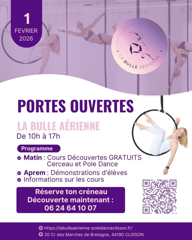 Po hiver 2026 la Bulle aérienne pole dance cerceau